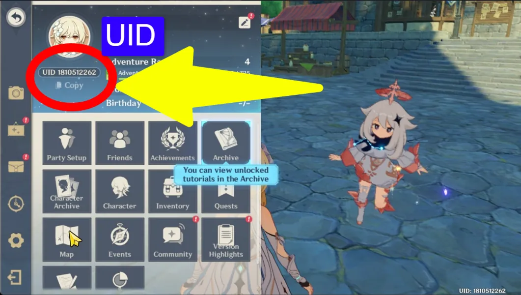 UID Screenshot
