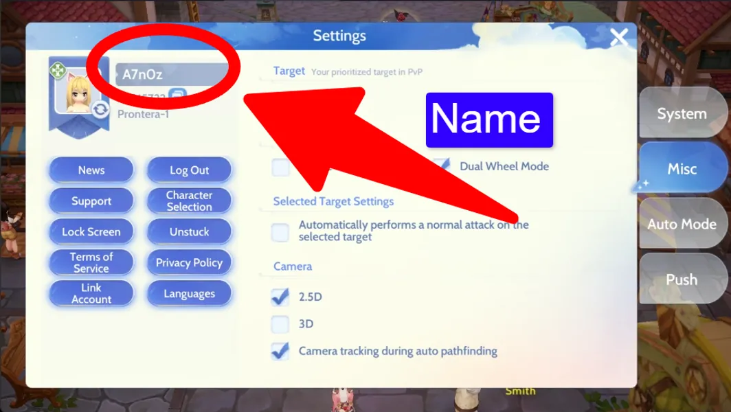 Name Screenshot